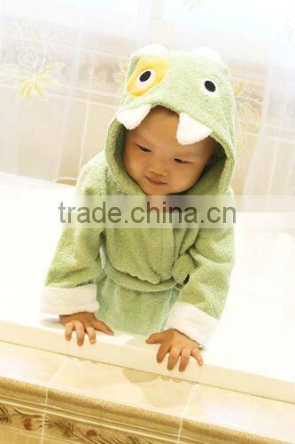 100% cotton breathable penguin design baby bath robe/kids bath robes