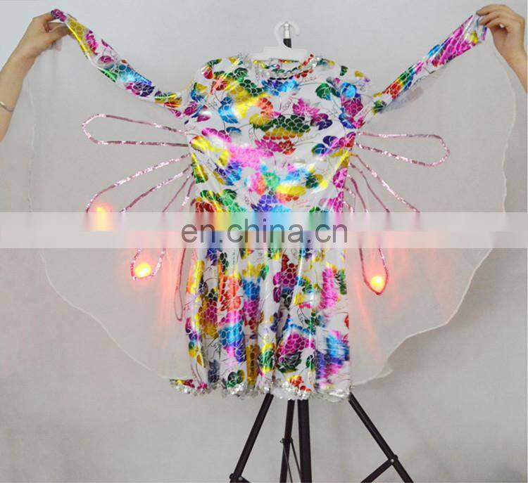 Beautiful led light girl party wear western dress girls holiday prom dresses
