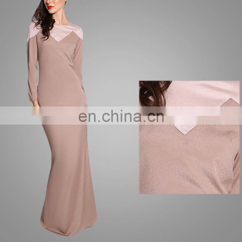 Modern Baju Kurung Long Sleeves Dress Beautiful Islamic Wear Muslim Women Suits