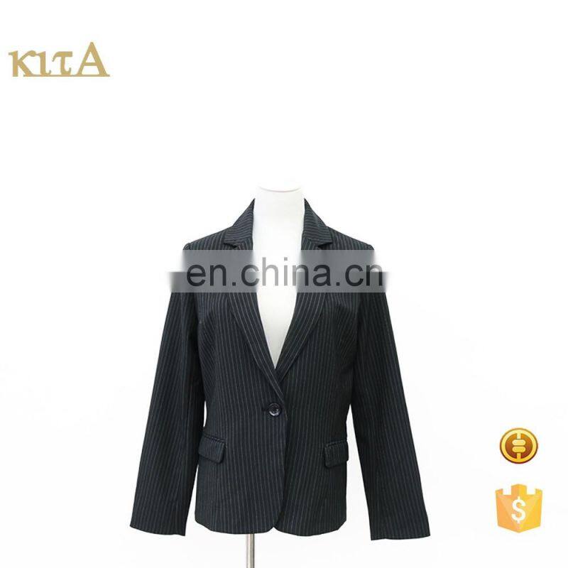 lady high quality hot sale stripe blazer suit