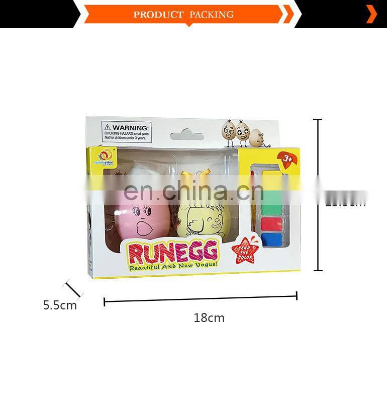 import diy educational watercolor wind up run plastic toy egg from china