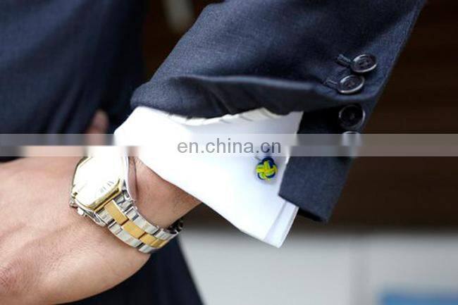 Custom round/ square/ cylindricality silk knot cufflinks for weeding gifts