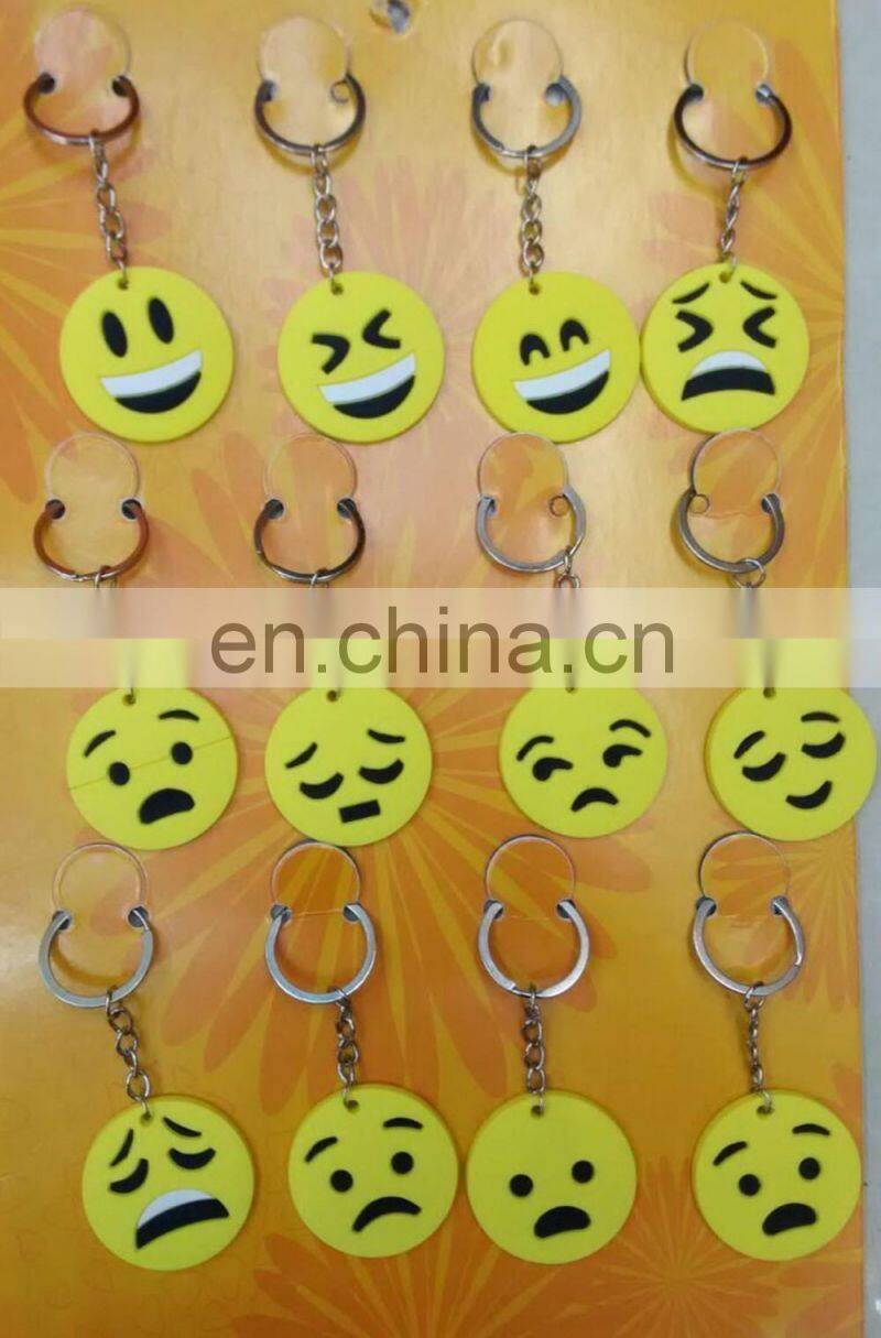 new developed 36 styles soft PVC emoji keychains