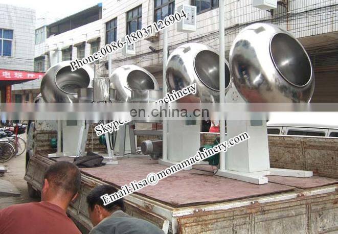Professional peanut nut sugar coating pan machine chocolate coating pan machine with cool air
