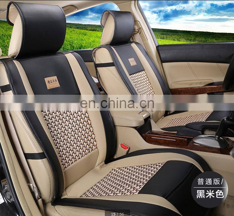 PU Leather Silk Orange Car Seat Cover for Seasons