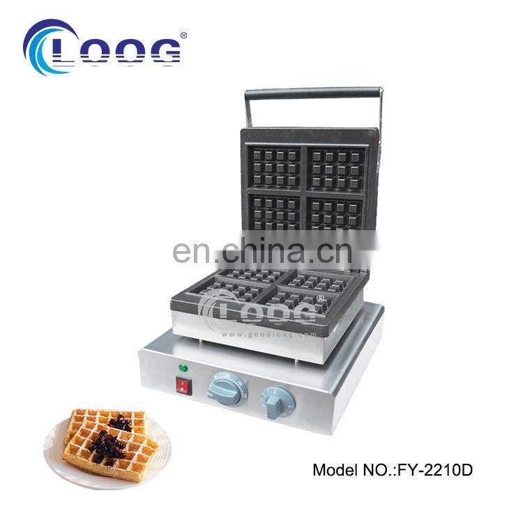 Hot Sale Square Custom Single Plate Commerical Electric Waffle Maker/Electric Waffle Making Machine Professional