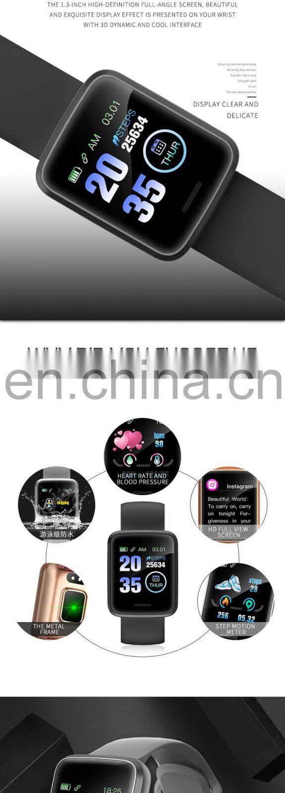 Original Smart Watch 2020 Shenzhen Sport Fitness Bracelet Wristband Water Proof Wholesale Touch Screen Best Android Watch Smart