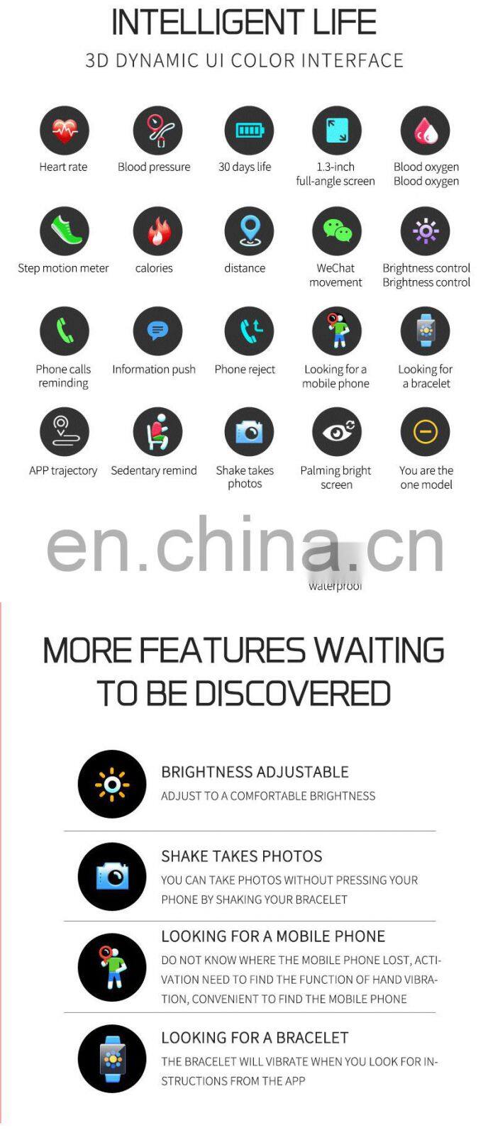 Original Smart Watch 2020 Shenzhen Sport Fitness Bracelet Wristband Water Proof Wholesale Touch Screen Best Android Watch Smart