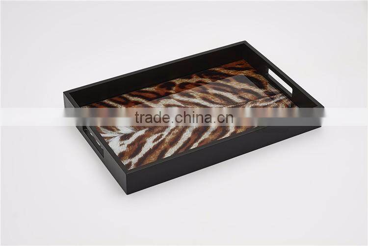 Best Selling Logo Printed Promotional Glass Serve Tray