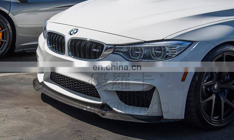 for F80 M3 / F82 M4 carbon fiber parts fit for F80 M3 / F82 M4 all year to V style carbon fiber front lip and diffuser for M3 M4