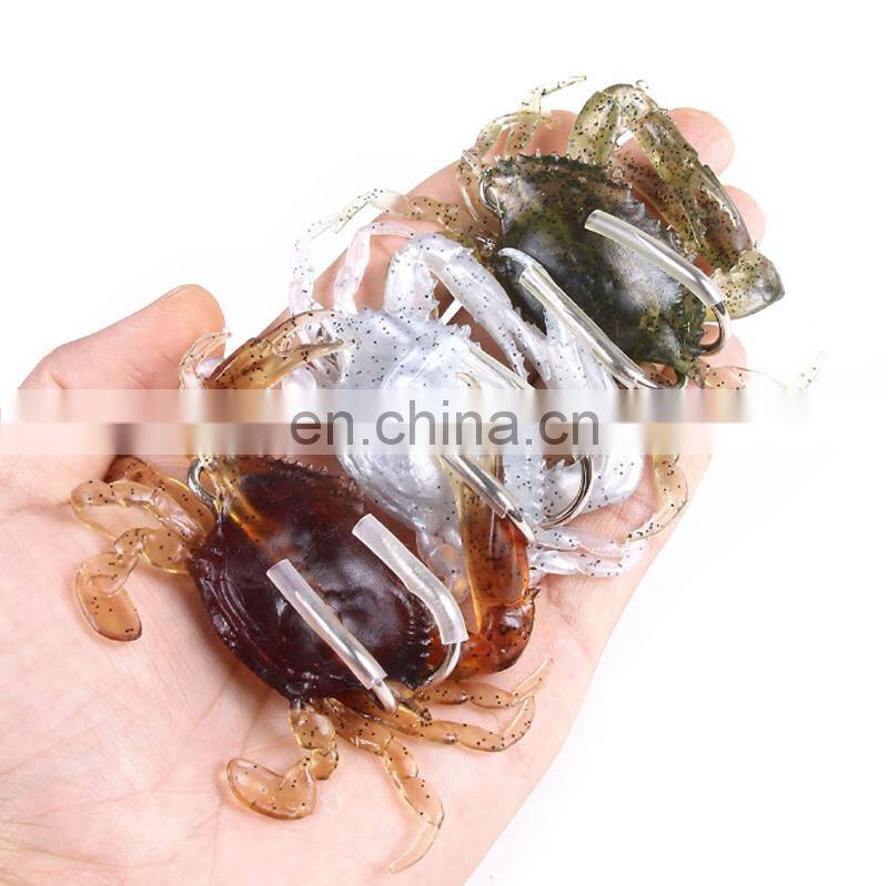 Amazon High Quality 6 Colors Sinking Saltwater Ice Fishing Biats 8cm 19g Soft Crabs Fishing Lures