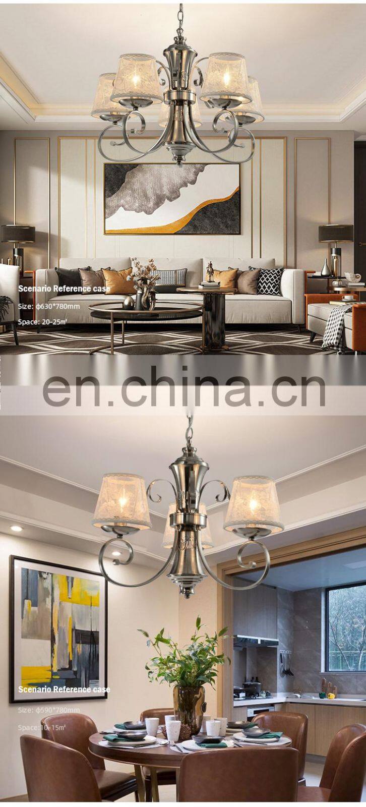 HUAYI European Modern Indoor Artistic Hanging Lights Chandelier E26 E27 Bedroom Living Room LED Pendant Light