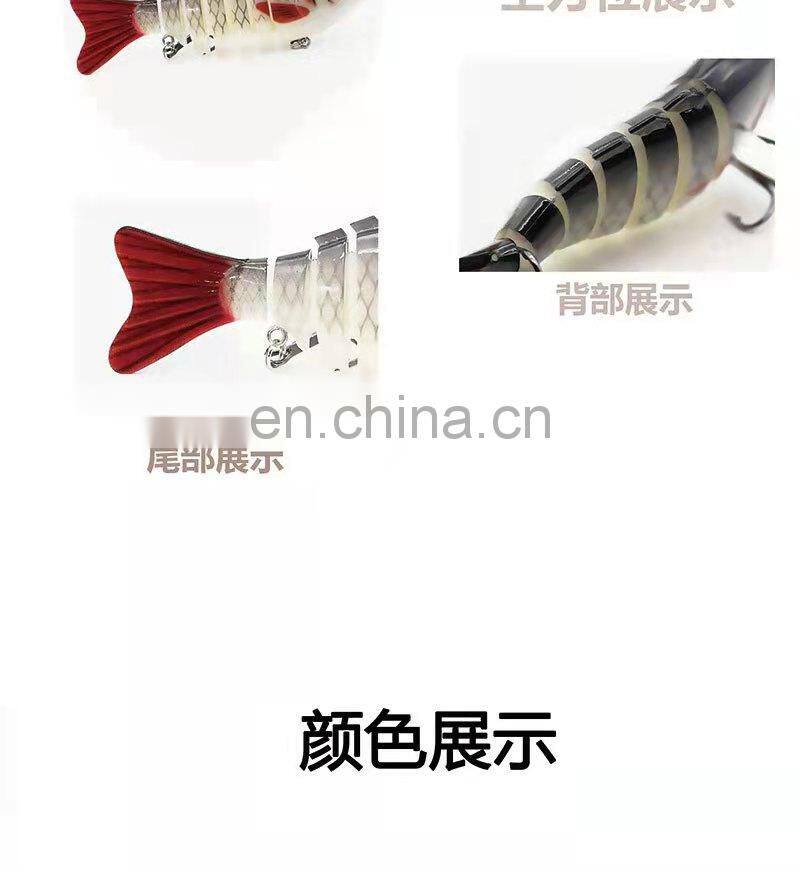 Hot sell Stocked Multi Jointed Artificial Fishing Bait 10cm 15.7g Lifelike Trout Fishing Lure for bass perch trout