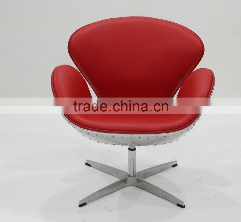relica FRP fabric Swivel /lifting swan chair with stainless steel base designed by Arne Jacobsen