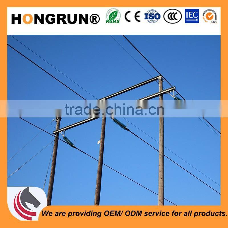 Polygonal galvanization electrical power pole for electrical transmission