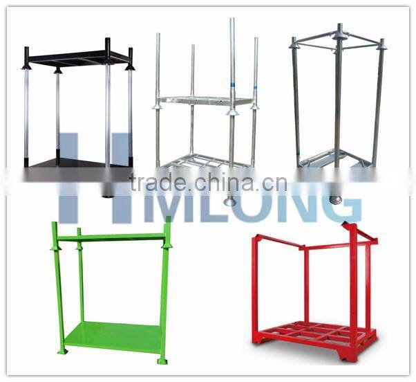 Warehouse stackable metal post pallet