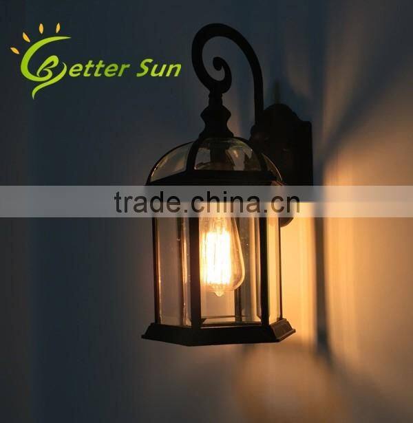 Aluminum Lantern Outdoor Solar Wall Light 110V/Exterior Lighting Fixture