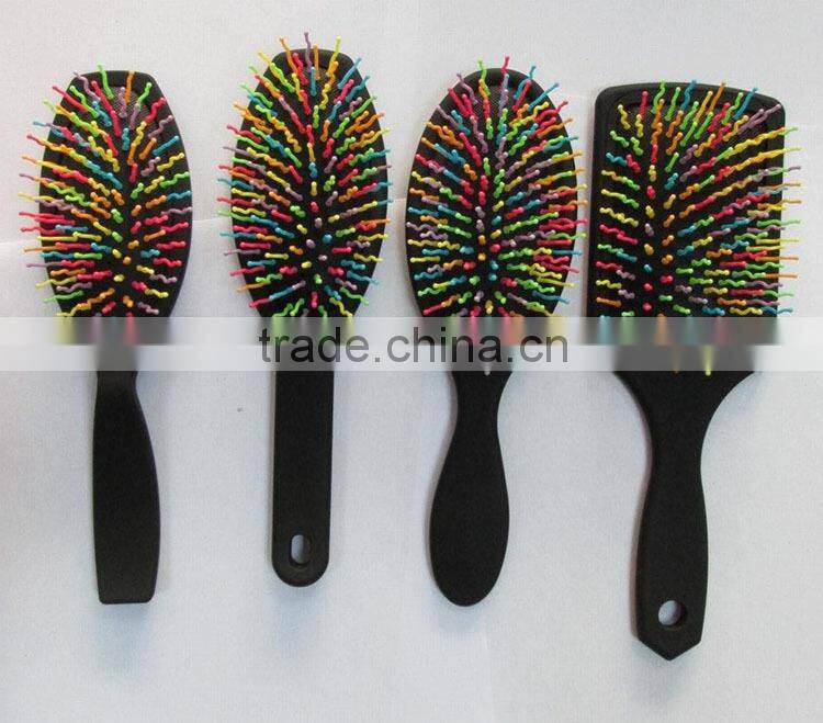TPR rubber coating hair brush set factory