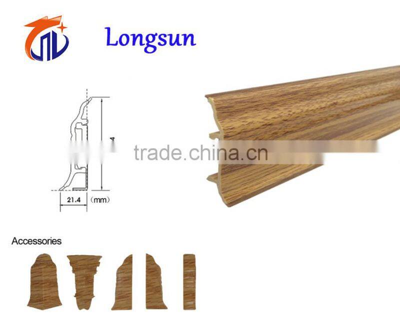 Wood plastic pvc composite skirting board baseboard