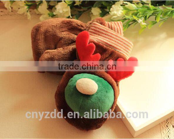Plush Kids Gloves of Reindeer Style/Soft Stuffed Animal Gloves for Kids/Lovely Small Stuffed Glove