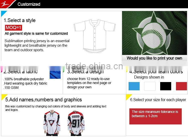 Made in China Wholesales Custom Men Ice Hocket Jersey