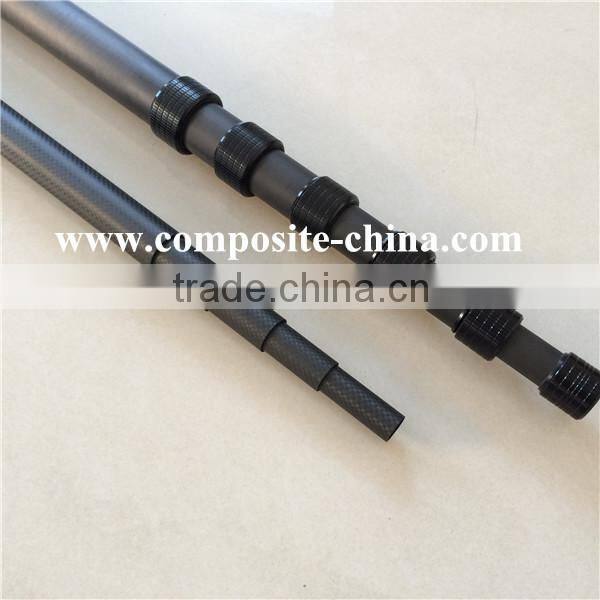 Portable carbon fiber microphone boom pole