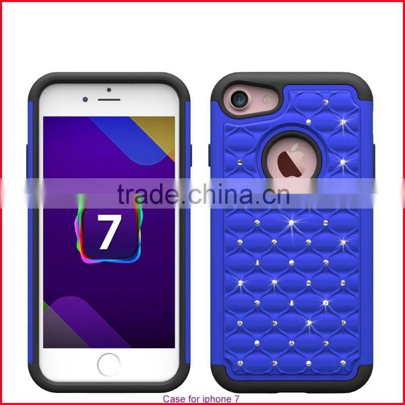 Newest Diamond stars 3 in 1 phone case for Iphone 7