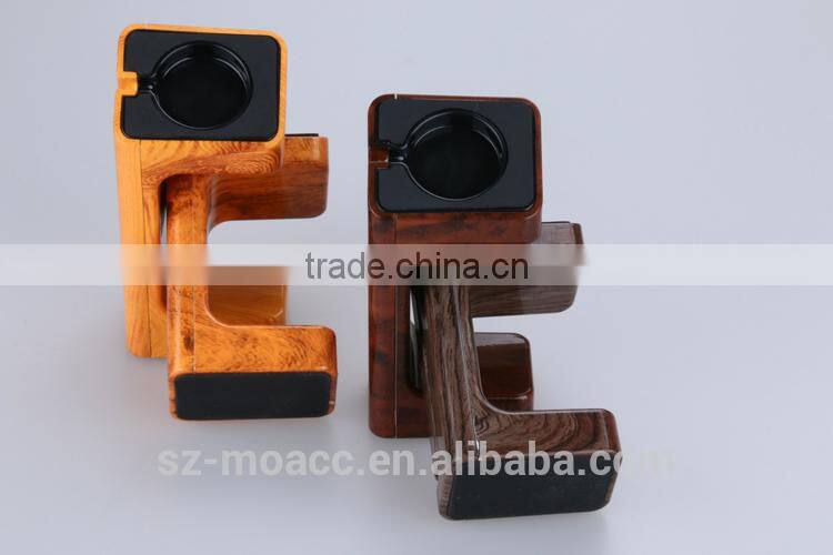 2015 New products Wood grain plastic Charging Stand for Apple Watch