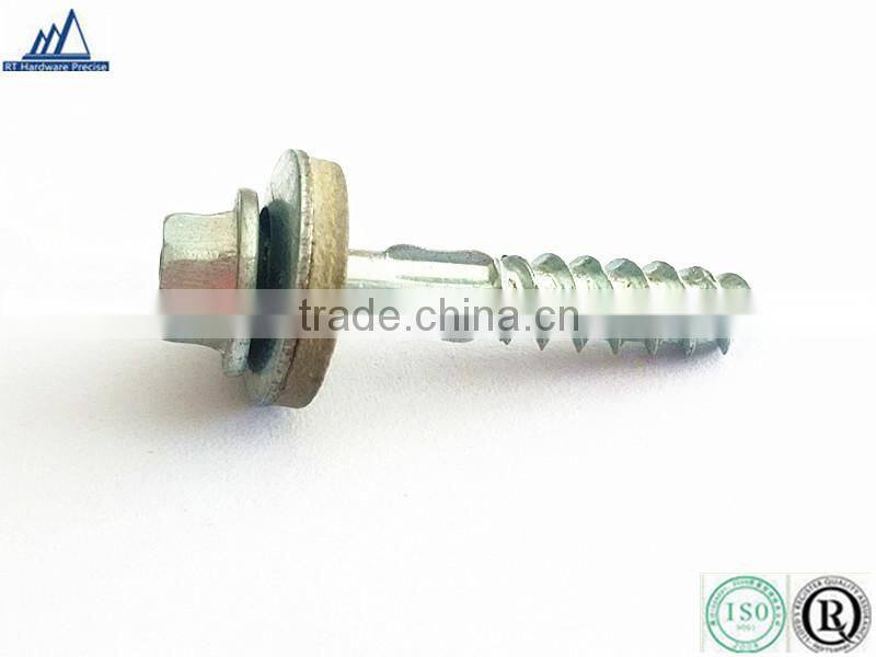 Hot sale brass flange head self drilling screw with washer