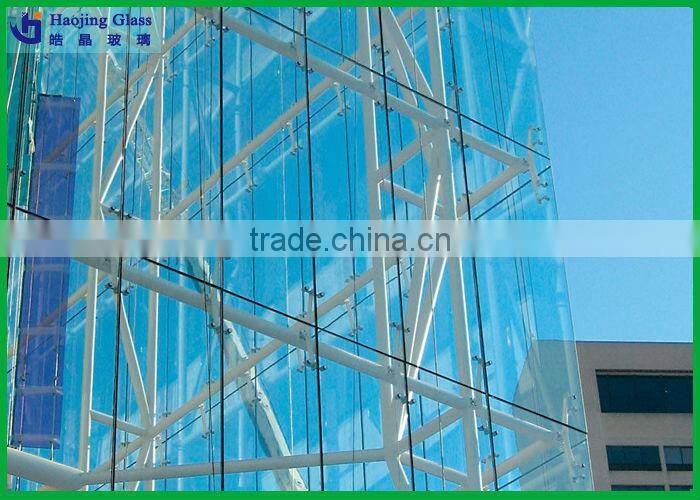 Haojing laminated glass price per square metre with CE certificate