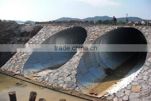 semicircle large diameter corrugated steel culvert