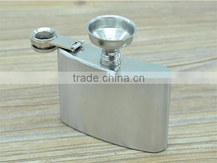 4oz Stainless Steel Liquor wine Flask with Hinged Screw-On Cap DHL Freeshipping