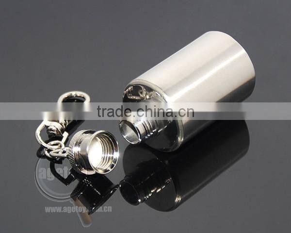 1oz Stainless Steel Portable Round Flagon Kettle Oilcan Keychain 28ML Metal Travel Wine Pot Mini Hip Alcohol