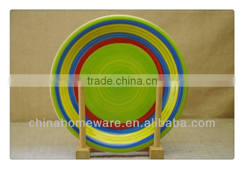 Colourful ceramic plate, stoneware dishes, stoneware dinnerware