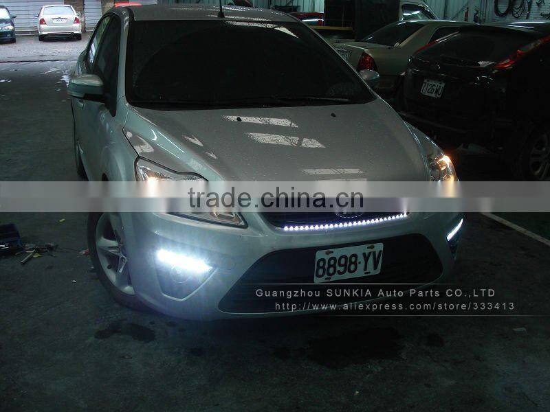 White LED with 8 LED Daytime Running Lights Set