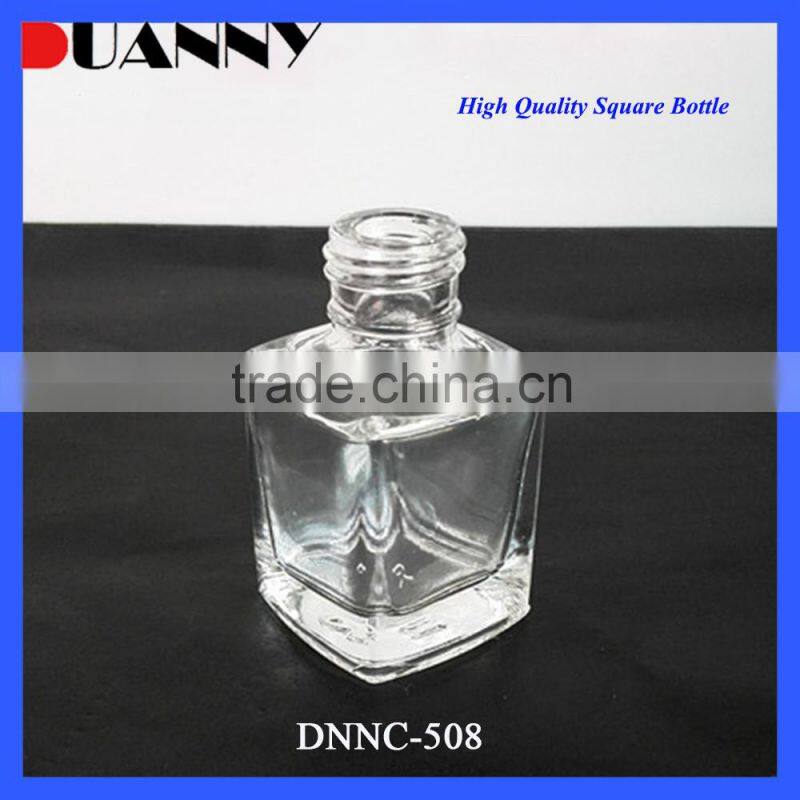 Clear Glass Nail Polish Bottle with White Cap Packaging,Clear Nail Polish Bottle with White Cap