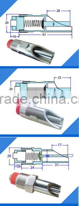 3/4" Hight quality automatic stainless steel pig nipple drinker,cattle drinker