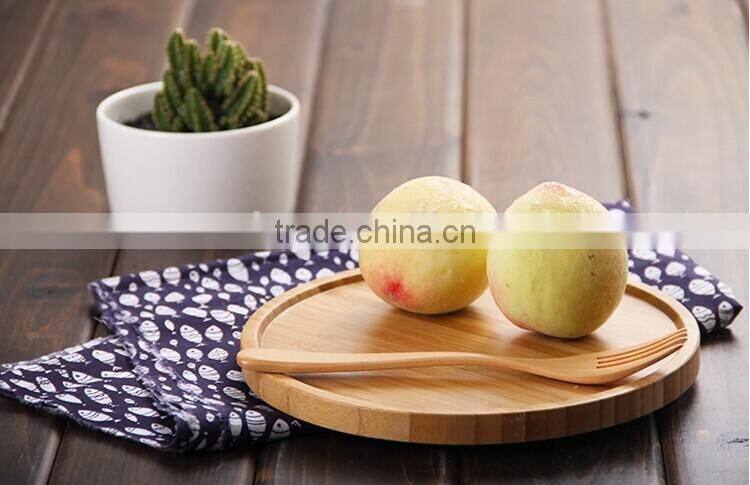 Hotel use beauty bamboo round food tray