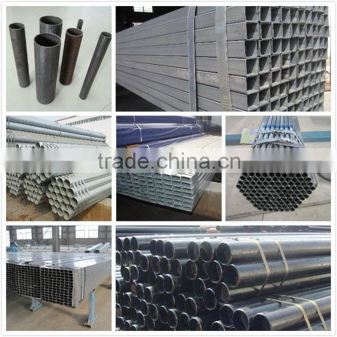 q195 thin wall pre galvanized square steel tube sizes