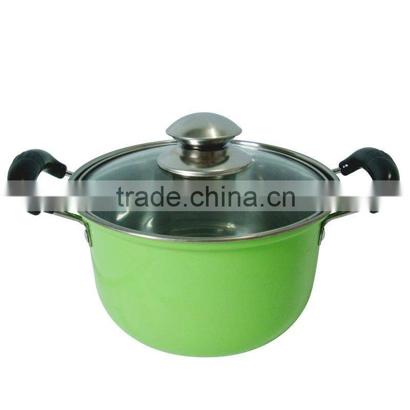 stainless steel colorful painted nonstick multi stock pot set