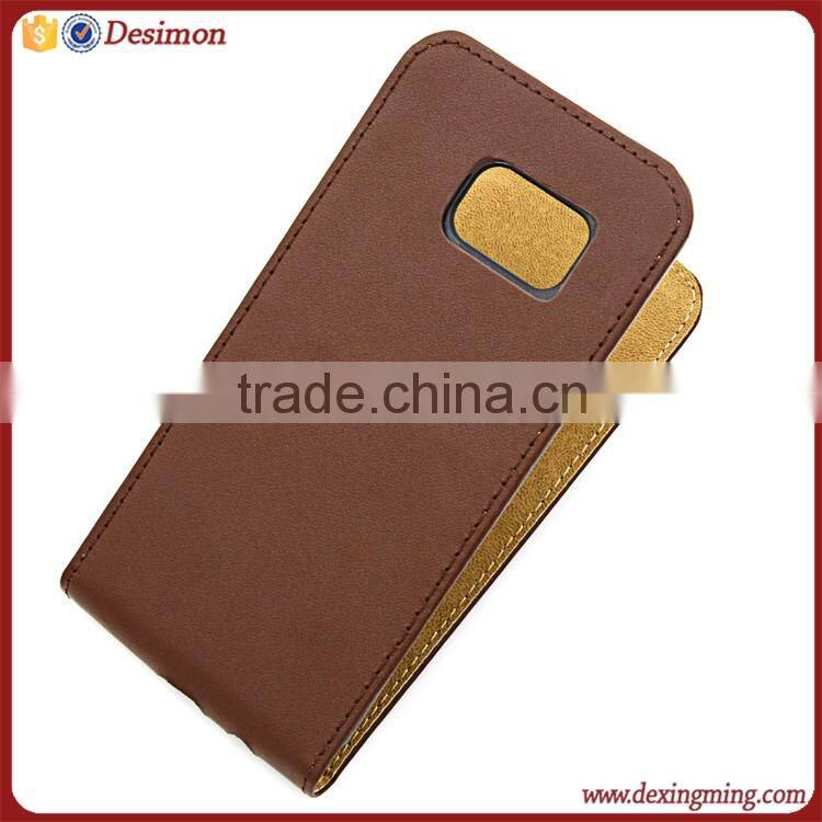 vertical flip magnetic flap leather case for Samsung Galaxy s7