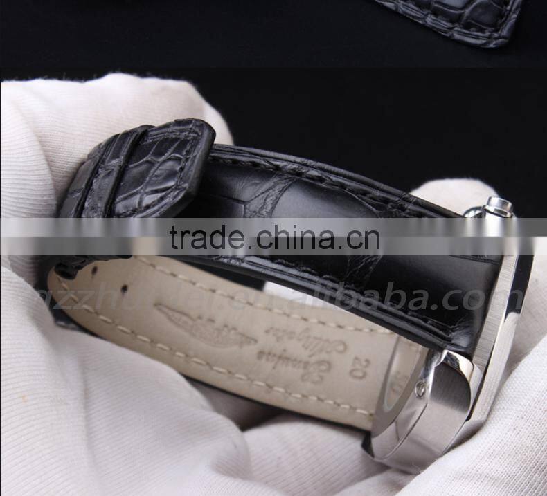 Hot fashion Factory Price custom logo accepted Customized Genuine crocodile leather watch strap 20mm 22mm