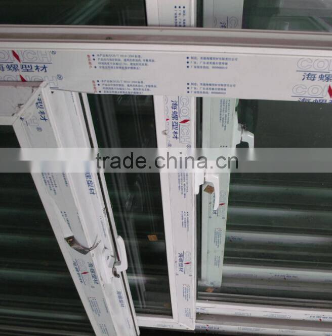 Double glazed glass upvc profile sliding windows
