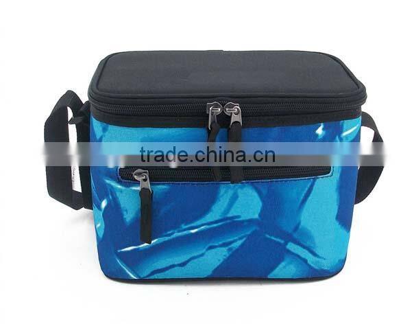Wholesale tactical customize print 600D insulted cooler bag with long belt