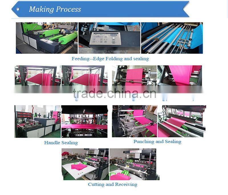 hot sales non woven flat bag and handle bag making machine eco bag making machine