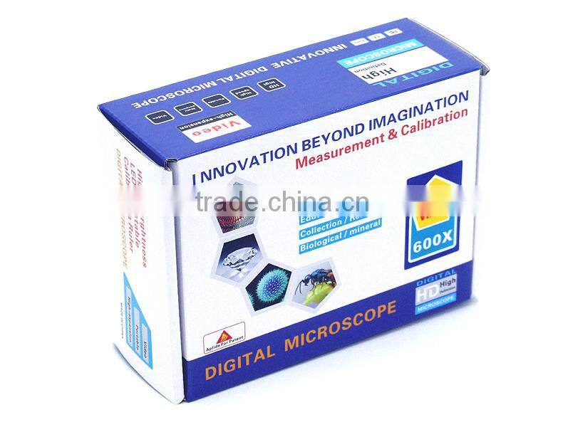 600x 2.0MP USB Digital Microscope with 8 Led Endoscope Measurement Calibration Video Camera
