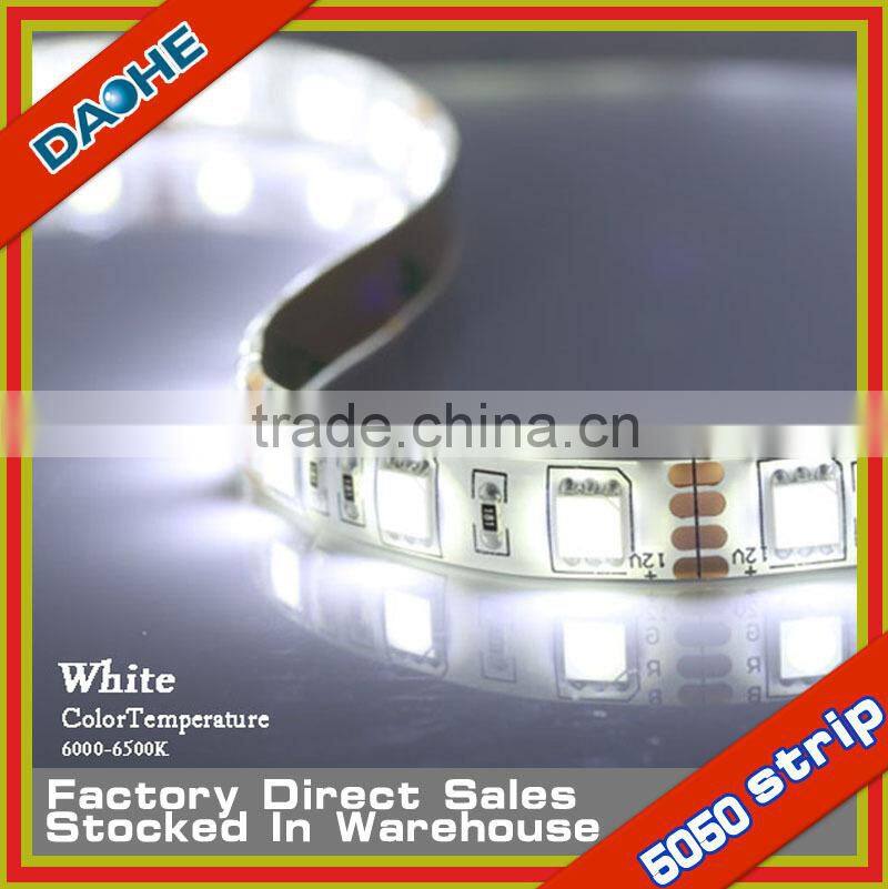 5 Meter White Green No-waterproof 5050 SMD 60LED/M 14.4W/M Super Bright LED Flexible Strip Light New