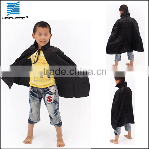 Halloween Party black Satin Cape Costumes for children
