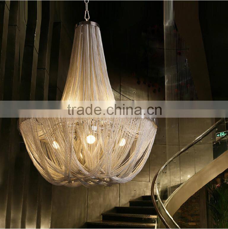 High class unique project Modern Restaurant Lobby Decorative Suspension Chandelier Light