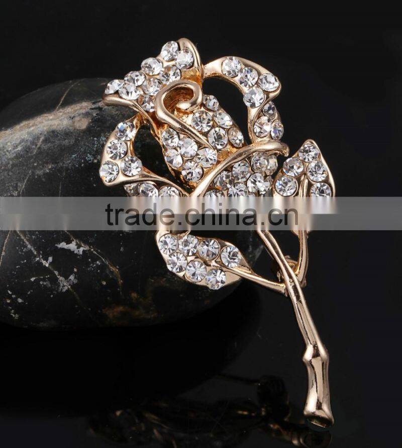 Hollow Flower Rhinestone Metal Brooch Pins,Magnetic Beaded Butterfly Metal Brooch